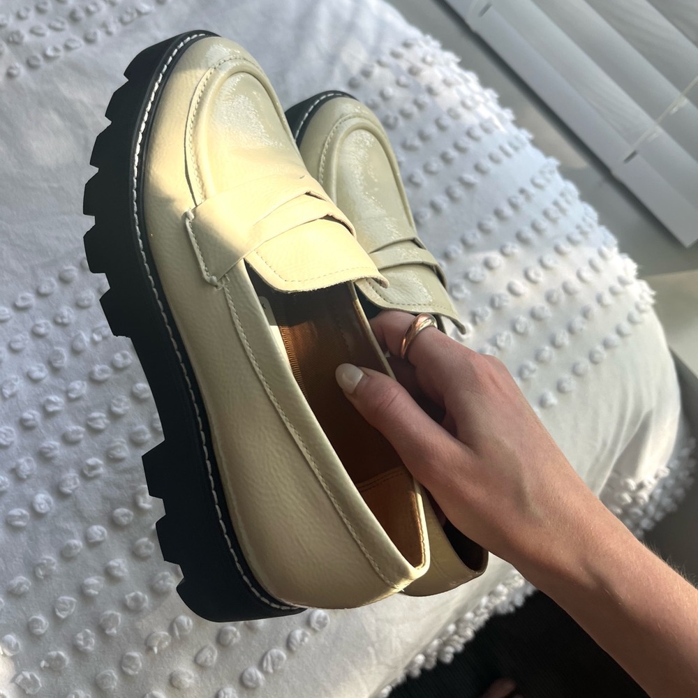 Franco Sarto Cream Loafers